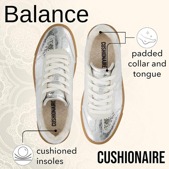 Women's Sneakers Faux Leather Memory Foam Slip Resistant Outsole Casual Shoes - Picture 5 of 9